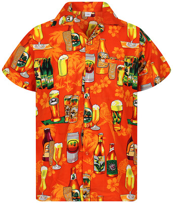 Funky Hawaiihemd Beer Bottle Orange