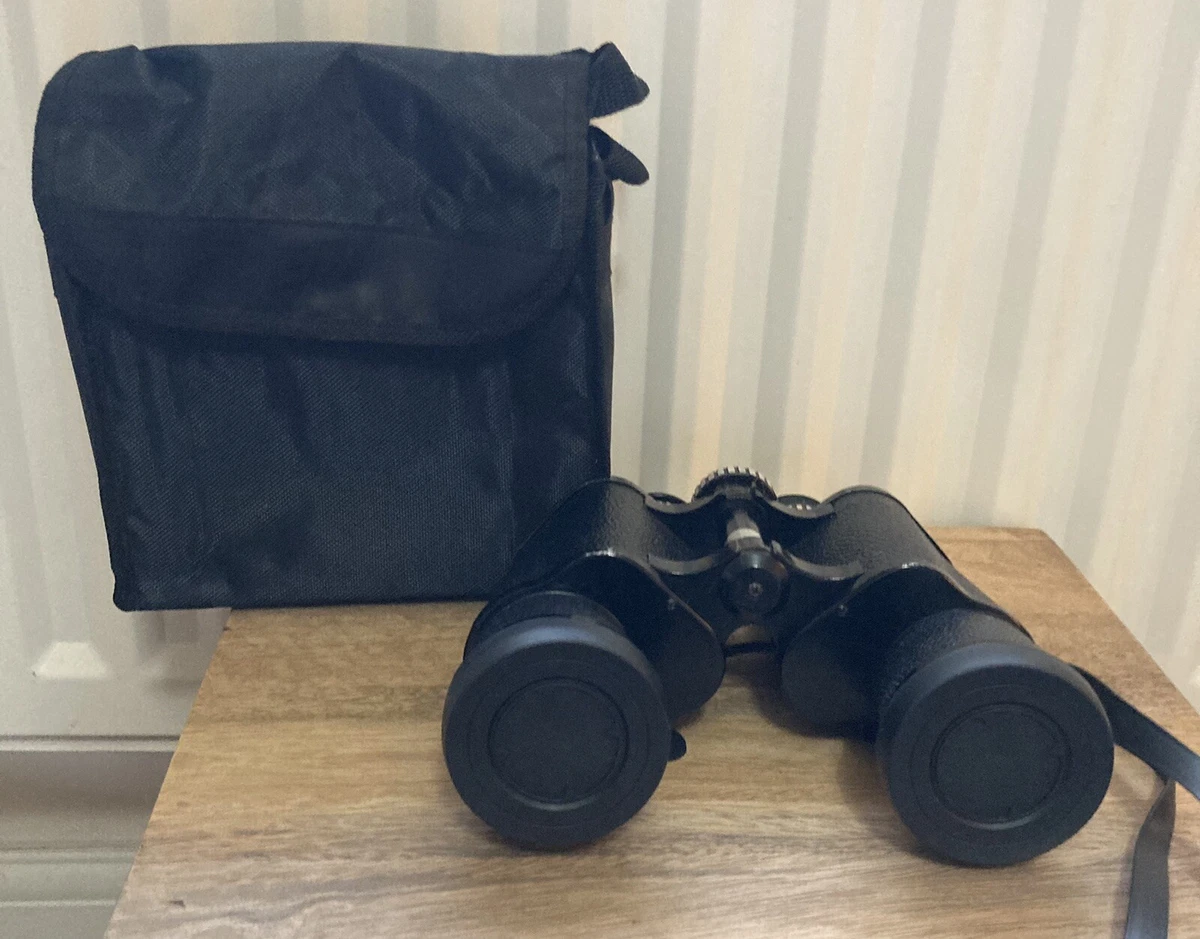 Vintage Pathescope 10x50 Field Binoculars Coated Optics With Case