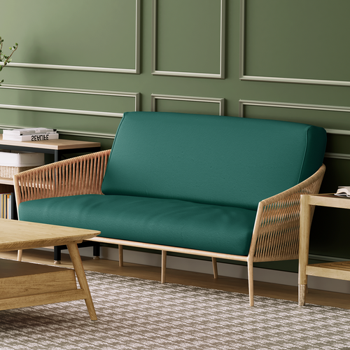 Teal Green Twin Size Slipcovers Couch Sofa Protector Cushion Stretch Futon Cover - Picture 5 of 10