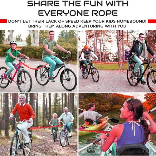 Cuerda de remolque elástica para ciclismo seguridad fuerte tensión MTB remolque cuerda bicicleta de montaña - Imagen 10 de 17