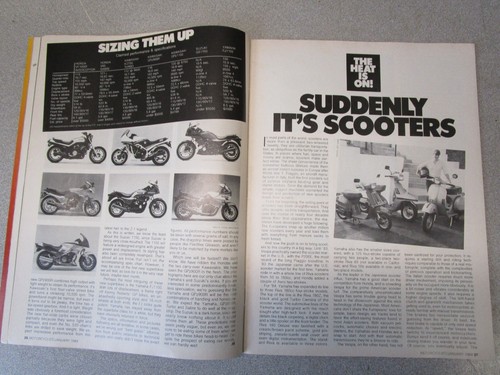 REVISTA DE MOTOCICLISTAS ENERO 1984 HARLEY FXRT ALA DORADA RD350 YOSHIMURA GS750 - Imagen 7 de 12
