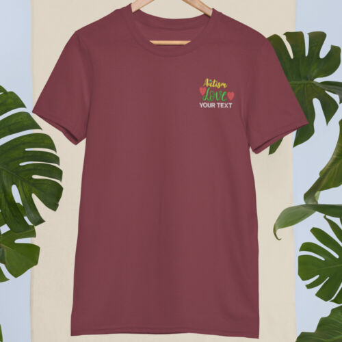 Camiseta Personalizada Bordada Tu Texto Autismo Love Be Kinds Regalos - Imagen 15 de 23