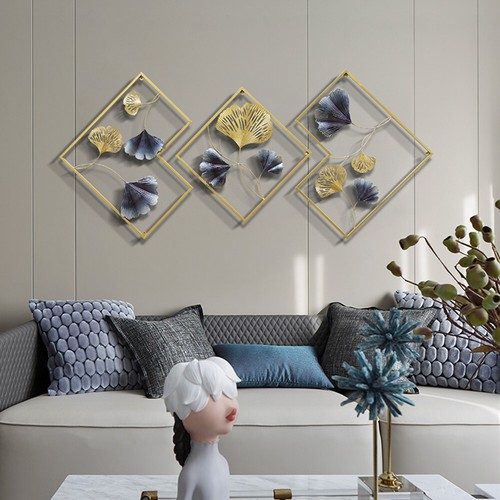 Gro? Deko Wand Ginkgo Ginko Blatt gold Metall Wandbild Wanddekoration Wanddeko - Bild 4 von 12