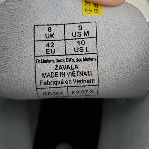 Dr Martens Womens Zavala T Lamper Combat Boots Leather White Size 10 NEW - Picture 10 of 10