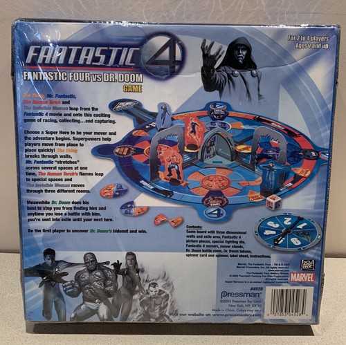 New Sealed Marvel 2005 Fantastic 4 Four VS Dr. Doom Board Game Pressman - Picture 2 of 4