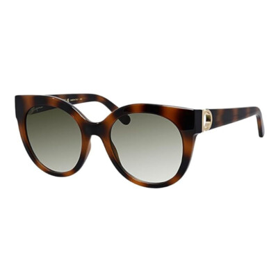New Salvatore Ferragamo SF1031S 214 Shiny Havana/Green Gradient 53-20-140 Sun...