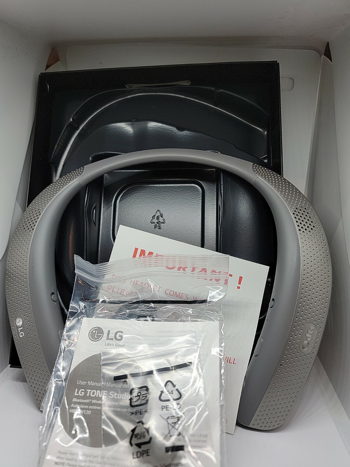 Europa Fugtig billede LG HBS-W120 Studio Wireless In Ear Headphones - Gray for sale online | eBay