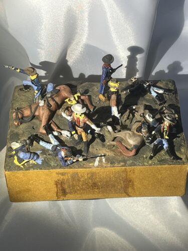 Vintage U.S. Civil War Miniature Vignette Custard’s Last Stand w/case - Bild 3 von 23