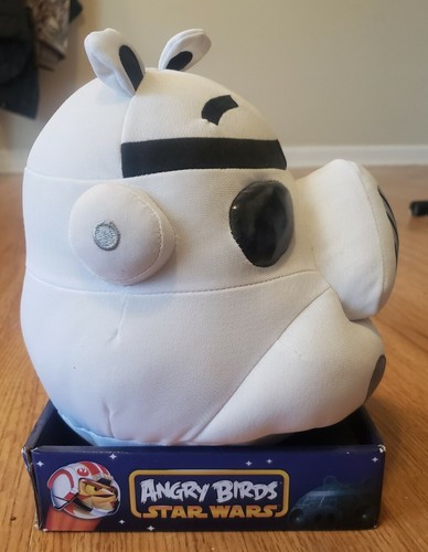 Star Wars Angry Birds 8" Storm Trooper Plush Medium Stuffed Animal - Picture 4 of 5