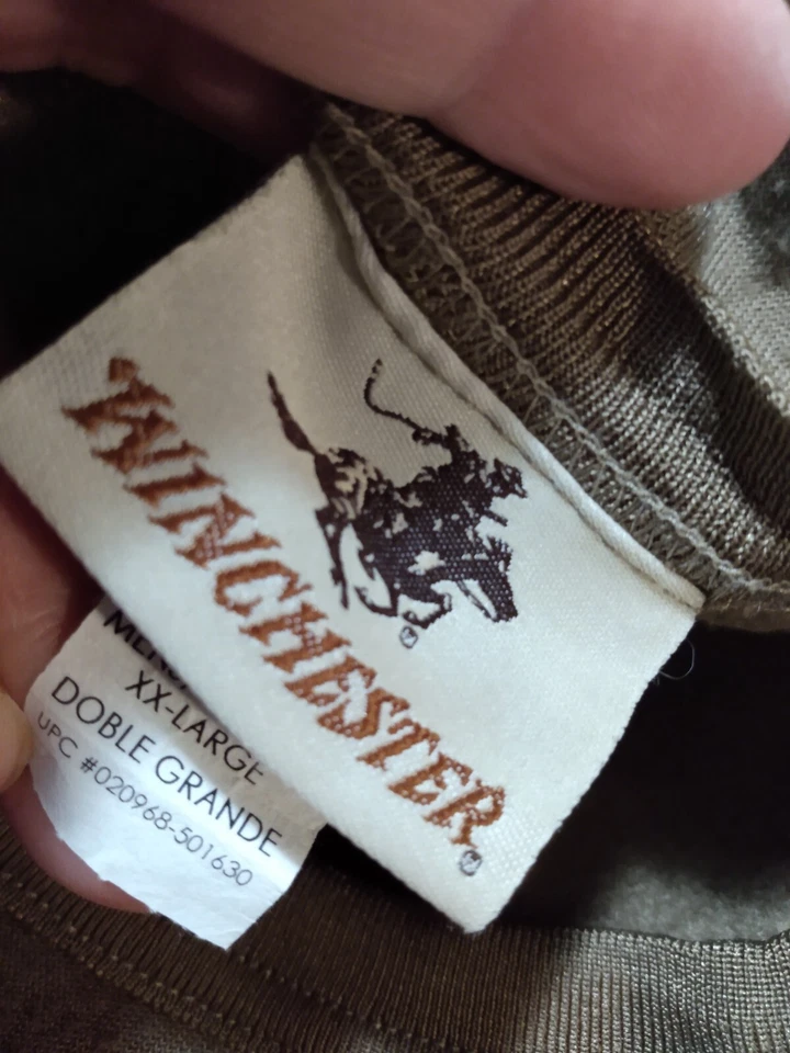 Винтажная охотничья рубашка Winchester базовый слой с длинным рукавом XXL для улицы - Изображение 3 из 4