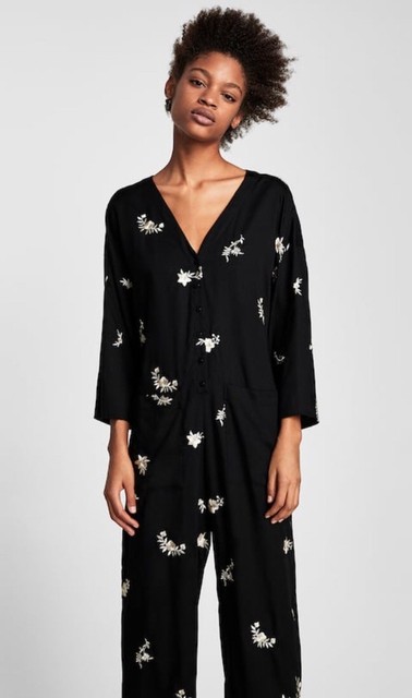 floral embroidered jumpsuit