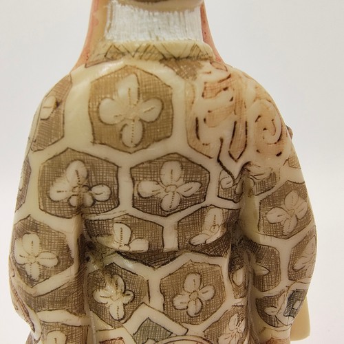 VTG Japanese Carved Resin Jurojin Figure Shichifukujin God Longevity and Wisdom - Picture 15 of 24