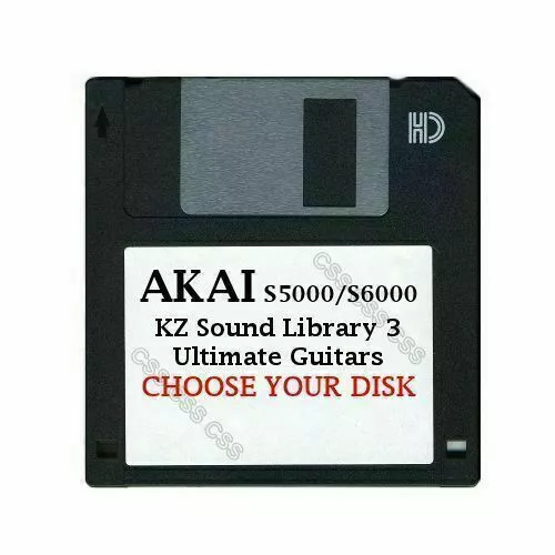 Akai S5000 / S6000 Floppy Disk KZ Sound Library 3 Guitars Choose Your Disk