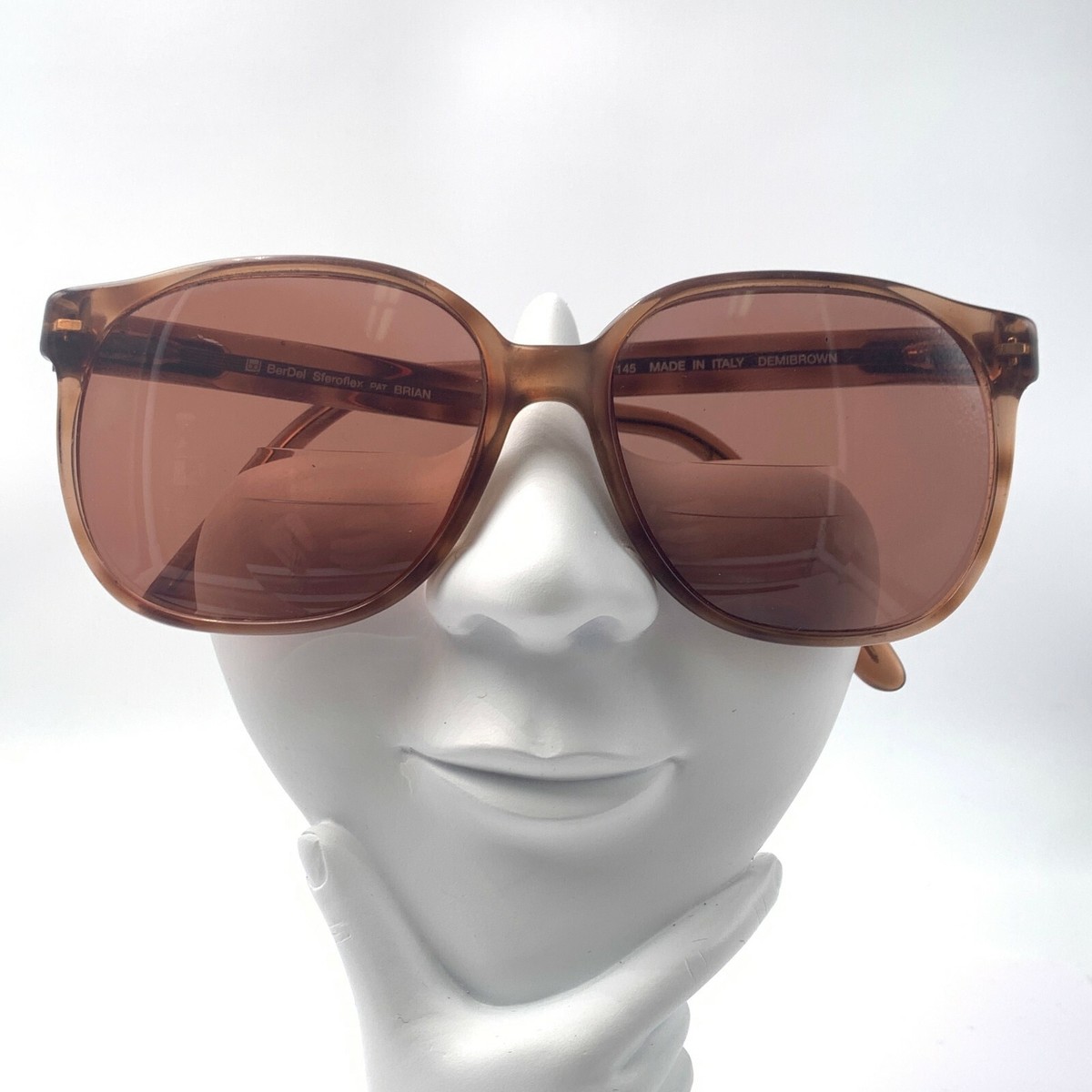 BerDel Sferoflex vintage Tia Agate Brown metallic sunglasses. Vintage-Fendi-7031-541-  main image 4