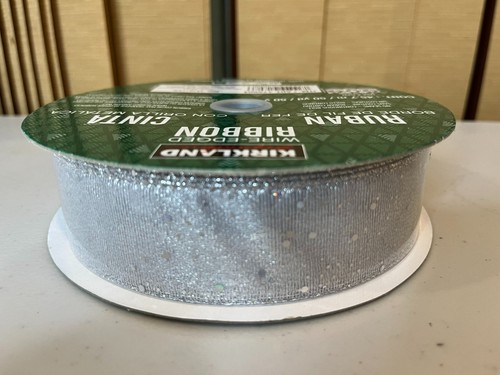 Kirkland Wire-Edged Ribbon 1.5"-2.5" Wide 50 YD Holiday Gift Wrap Glitter Ribbon - Picture 28 of 44