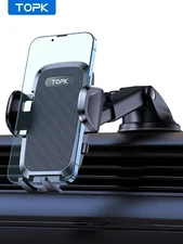 TOPK Car Phone Holder Mount for Dashboard and Windshield Adjustable Cell Phone