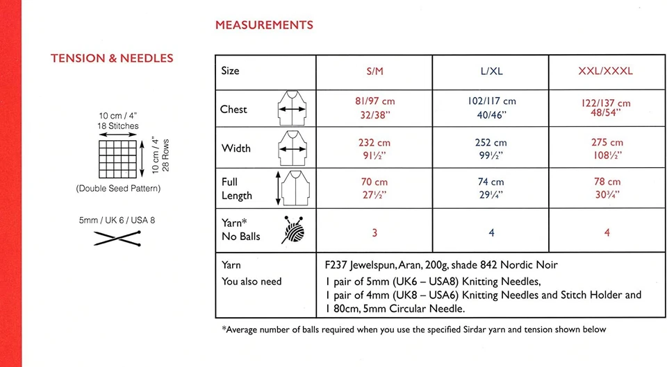 Sirdar Knitting Pattern Poncho in Jewelspun (leaflet) 10287  - Image 2 of 4
