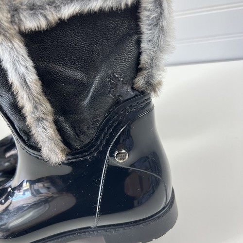 Stuart Weitzman Rebooting Faux-Fur-Trimmed Rain Boot Sz 7.5/38 - Picture 9 of 12