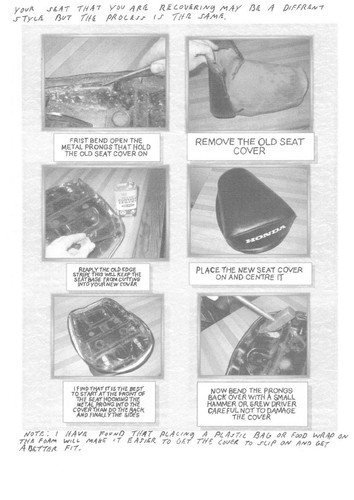 CB750F seat cover. for Honda CB750 F SUPER SPORT 1975-78 229 - Picture 3 of 4