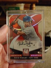 2014 PANINI Elite David Wright Status Red Die-cut Auto 3/10