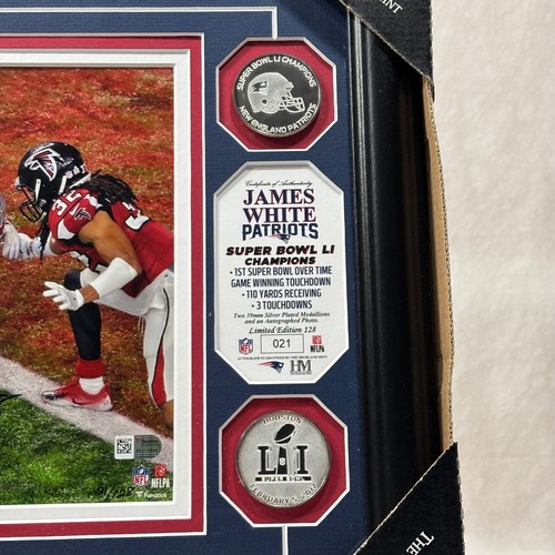 James White Super Bowl LI Champions signiertes Foto 2 Münzen The Highland Mint - Bild 8 von 23