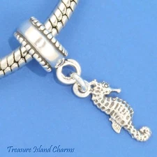 Sea Horse 925 Sterling Silver European Dangle Bead Charm Euro