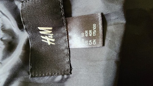 H&M Mens Button Up Sleeveless Suit Waistcoat Vest Black 40R Slim Fit A8 - Picture 13 of 16