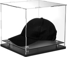 Clear Hat Display Case 7.8" L X 7.8" W X 8.6" H Crystal Acrylic Baseball Hat Box