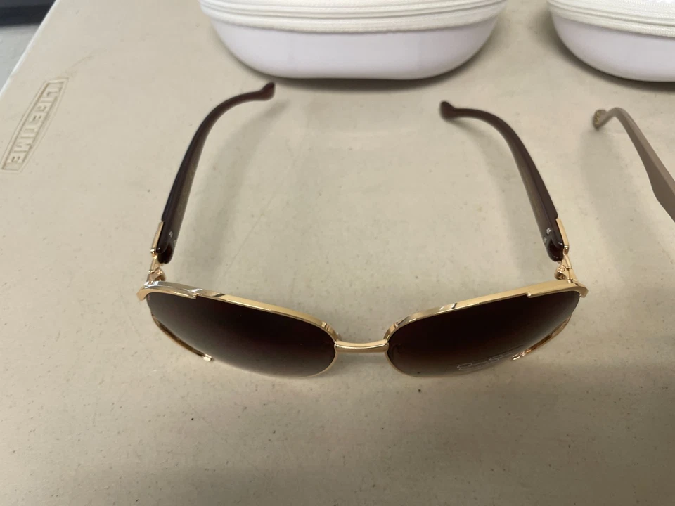 Lote Gafas de Sol Jessica Simpson Aviator J5254 Marco Dorado Rosa Lente Espejo Dorado Foto 4 de 4