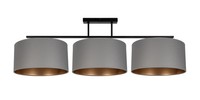 Deckenlampe Blendarm Stoff Graphit Gold Esstisch 100 Cm E27 Deckenleuchte Groß