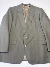 Hart Schaffner Marx Heritage Plus Suit 46R 40/30 Pleated Pants USA Made Green