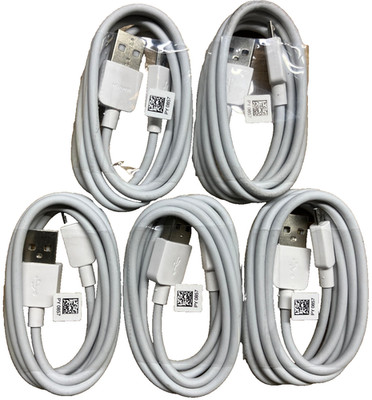 (Bulk Lot of 5pcs) 1 Meter White USB to Micro-USB Cable Heavy Duty
