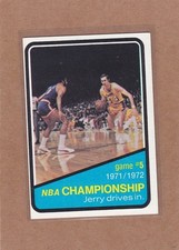 1972-73 TOPPS BASKETBALL #158 NBA CHAMPIONSHIP GAME 5 JERRY WEST EX/EX+ *A39149