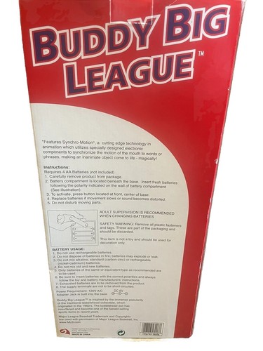Chicago White Sox Buddy Big League 2002 Gemmy 18" Action Figure NEW Sings - Picture 6 of 9