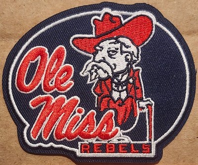 Ole Miss Rebels embroidered Iron on patch Colonel Reb