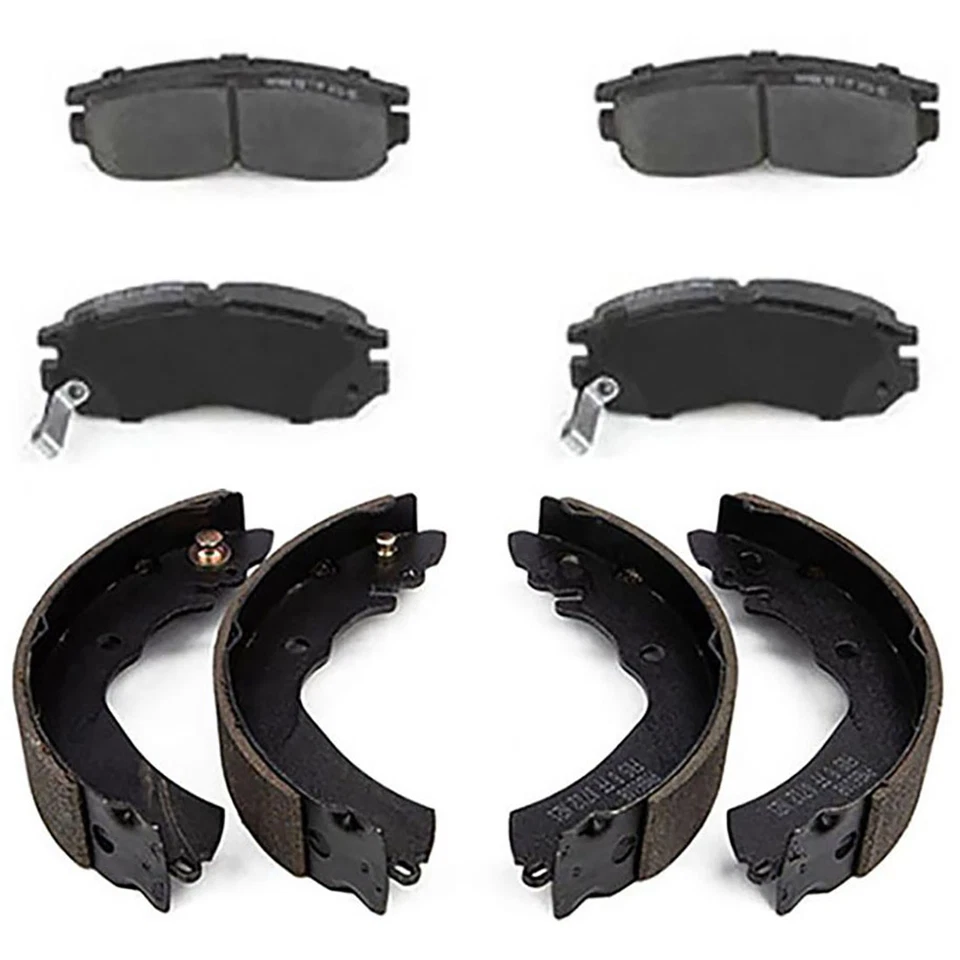 Front & Rear Ceramic Brake Pads And Drum Shoes fits 1993 1994 Dodge Colt - Изображение 2 из 2