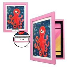 Kids Art Frames Changeable - 12X14 - Set of 2 - Personalized Artwork Frames f...