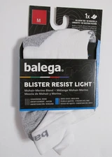 Balega Blister Resistant Light No-Show Socks White