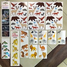 Lot of MRS. GROSSMAN'S Exotic Wildlife Stickers: Lions, Tigers, Woodland Animals