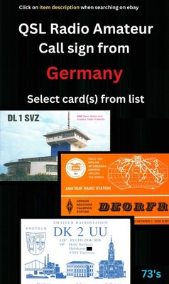 QSL Amateur Radio card   Germany   Select sign call from list   G (d)