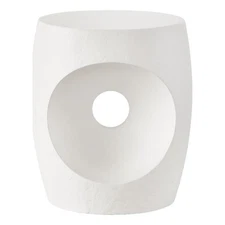 Universal Furniture Modern Nomad Canyo Accent Table in White Textured Plaster