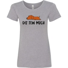 Inktastic Napping Dis Tew Much Daschund Weiner Dog Brown Women's T-Shirt Animals