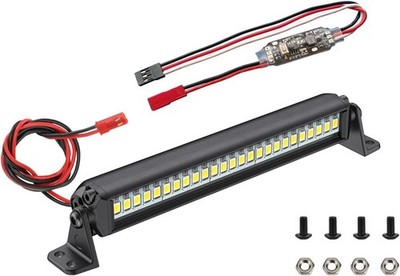 RC Light Bar 25 LED 4.5 Inch Aluminum Lights Crawler Accessories Black 