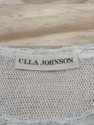 Ulla Johnson weißes Baumwollkleid Größe 6 Ösen Spitze Bohemian Minikleid - Bild 11 von 16