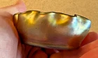 L. C. Tiffany FAVRILE Gold Iridescent Art Glass Salt/Nut Dish, excellent cond.
