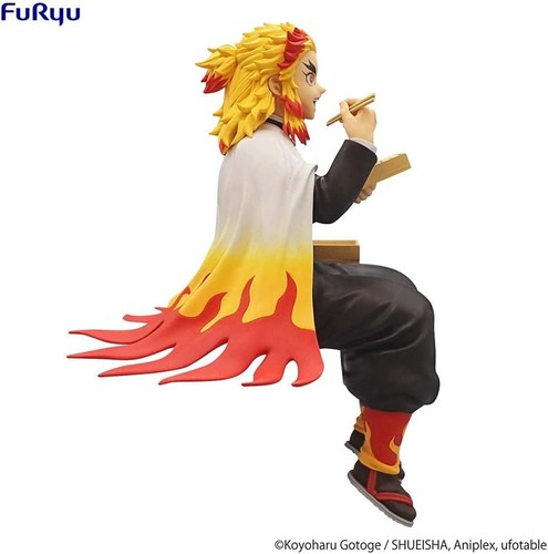 DEMON SLAYER Figura Statua 14cm KYOJURO RENGOKU Noodle Stopper FURYU - Foto 2 di 5