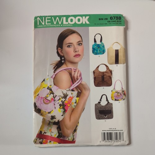 NEW LOOK 6738 6870 6343 VTG Pattern UNCUT skirt top blouse purse 8-18 OS - Picture 2 of 7