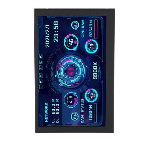 Computer Temp Monitor 5in IPS Temperature Display Multifunction PC CPU Data M FY - Afbeelding 14 van 22