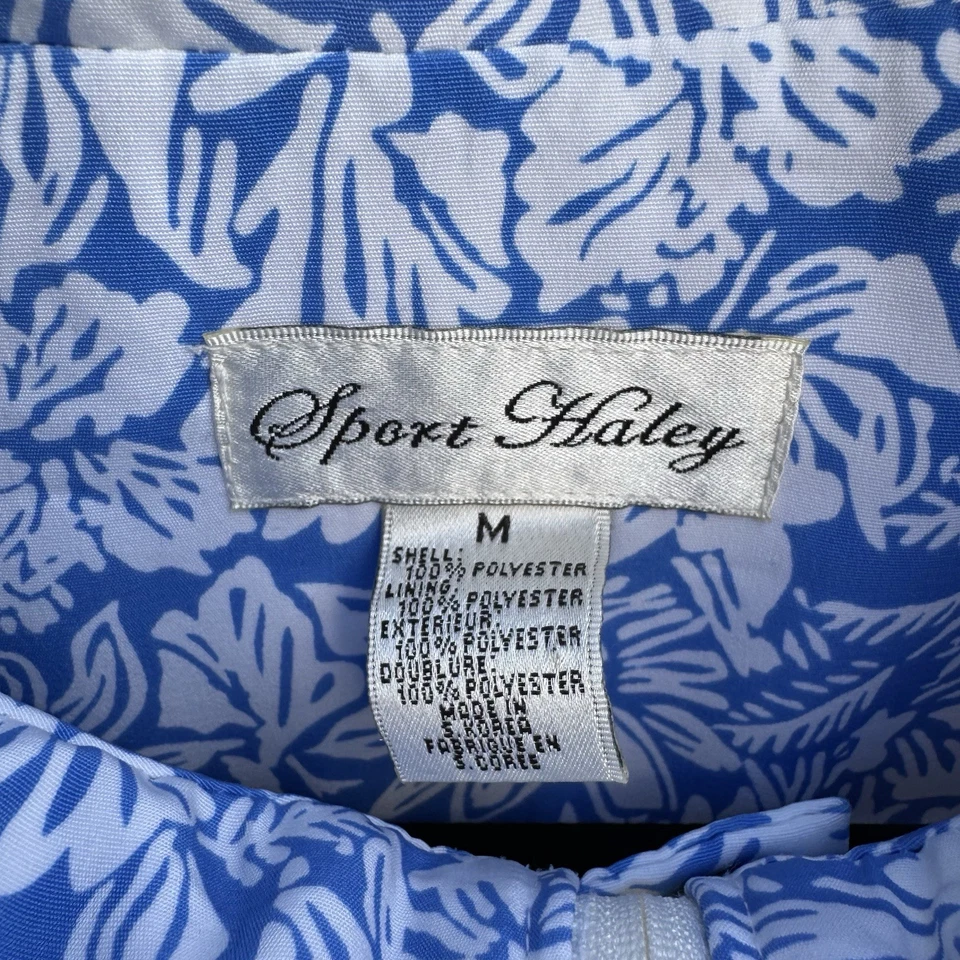 Женская ветровка для гольфа Sport Haley сине-белая с цветочным рисунком размер M - Изображение 3 из 4