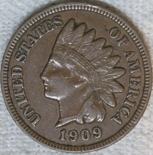1909 Indian Cent Nice XF. True Auction.  Breaking Up Sets